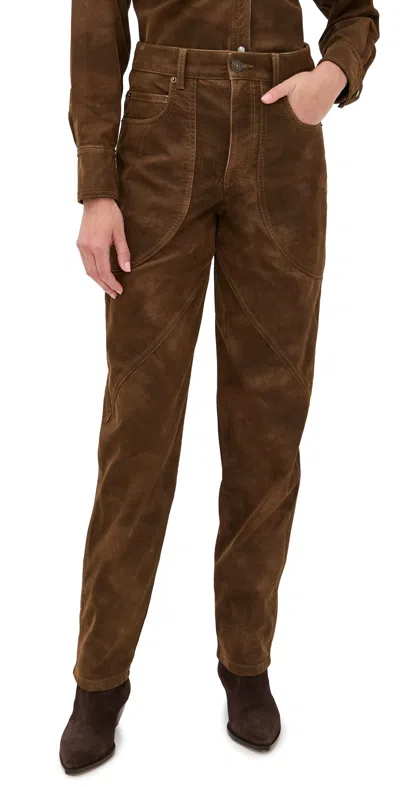 Isabel Marant Étoile Kelvina Jeans Tabacco In Brown