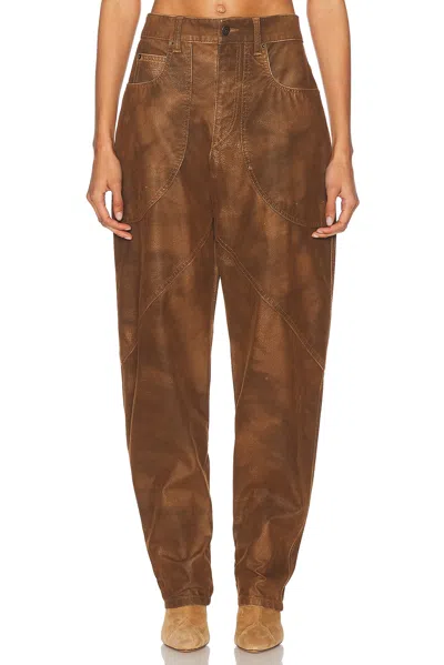 Isabel Marant Étoile Kelvina Pant In Brown