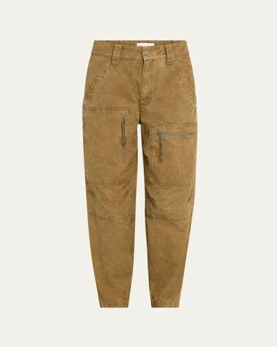 Isabel Marant Étoile Kelyane Tapered Cargo Pants In Light Bronze