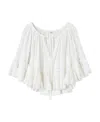 Isabel Marant Étoile Keyhole Flutter Blouse In White