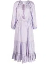 Shop Isabel Marant Étoile Latifa Flared Midi Dress In Purple