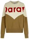 Isabel Marant Étoile Isabel Marant Etoile Two-tone Cotton Blend Houston Sweatshirt In Green