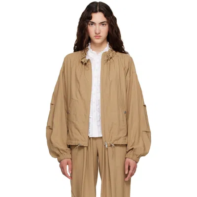 Isabel Marant Étoile Khaki Plume Jacket In 50lb Light Bronze