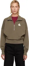 Isabel Marant Étoile Khaki Ross Sweatshirt In Brown