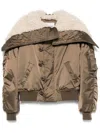 Isabel Marant Étoile Elisa Short Quilted Satin Coat In Brown