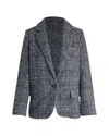 Isabel Marant Étoile Kice Checked Bouclé Blazer In Light Blue Wool In Blue