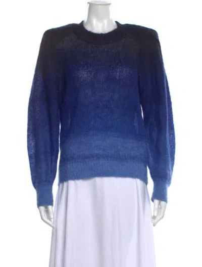 Pre-owned Isabel Marant Étoile Kid Mohair Crew Neck Sweater In Blue