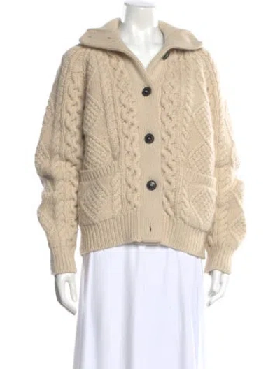 Pre-owned Isabel Marant Étoile Kid Mohair Long Sleeve Top In Neutral