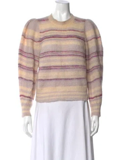 Pre-owned Isabel Marant Étoile Kid Mohair Striped Sweater In Blue