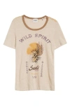 Isabel Marant Étoile Kiliann Linen Graphic T-shirt In Ecru/sand
