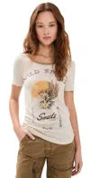 Isabel Marant Étoile Kiliann Linen Graphic T-shirt In Ecru/sand