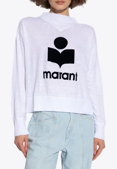 Isabel Marant Étoile Kilsen Logo Print Sweatshirt In White