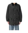 Isabel Marant Étoile Kimelia Coated Cotton Jacket In Black