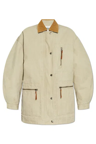 Isabel Marant Étoile Sand Canvas Kimelia Padded Jacket In Beige