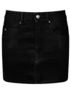 Isabel Marant Étoile Tailored Skirts With Pockets And Textured Finish In Black