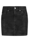 Isabel Marant Étoile Isabel Marant Etoile Black Synthetic Leather Kimmy Mini Skirt In Black