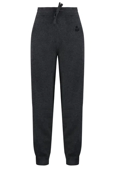 Isabel Marant Étoile Kira Cotton Blend Track-pants In Grey