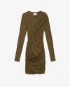 Isabel Marant Étoile Denise Dresses Green In Brown