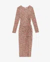 Isabel Marant Étoile Jelina Ruched Long Sleeve Maxi Dress In Brown