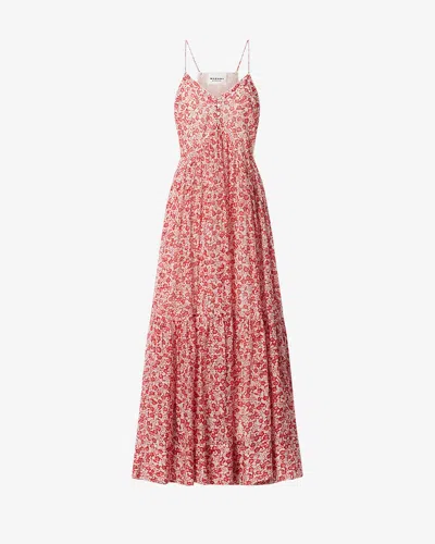 Isabel Marant Étoile Sabba Floral-print Midi Dress In Pink
