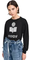 Isabel Marant Étoile Logo-print Linen Sweatshirt In Black
