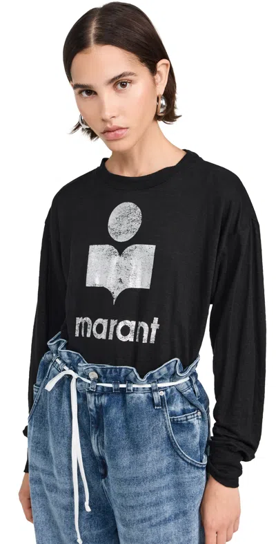 ISABEL MARANT ÉTOILE KLOWIA LONG SLEEVE TEE BLACK