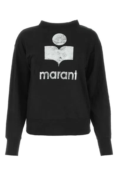 Isabel Marant Étoile Isabel Marant Etoile Logo-printed Linen Sweater In Black