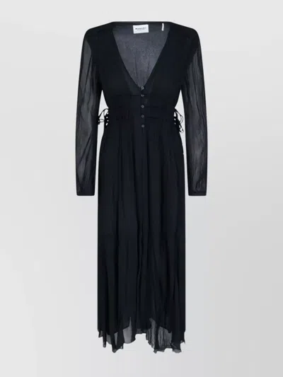 Isabel Marant Étoile Knee Length Dress Featuring Button Detailing In Black