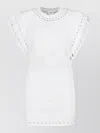 Isabel Marant Étoile Orlane Eyelet Ruffle-sleeve Mini T-shirt Dress In White