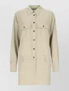 Isabel Marant Étoile Knee Length Dress With Chest And Side Pockets In Neutrals