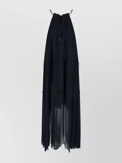 Isabel Marant Étoile Knee Length Dress With Drawstring Halter Neck In Black