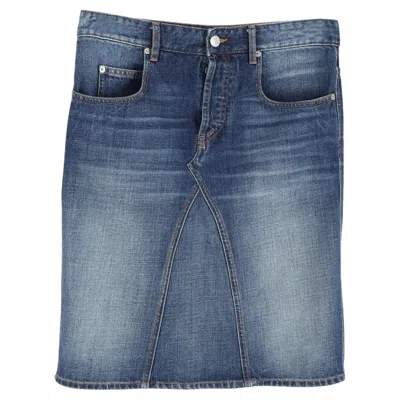 Pre-owned Isabel Marant Etoile Knee-length Skirt Blue Cotton Denim