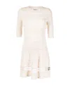 Isabel Marant Étoile Knitted Cotton Mini Dress In White