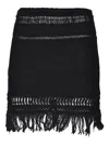 Isabel Marant Étoile Ardena Fringed Macrame Mini Skirt In Black