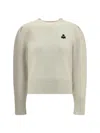 Isabel Marant Étoile Isabel Marant Etoile Melange Ivory Stretch Cotton Blend Kelaya Sweater In Gray