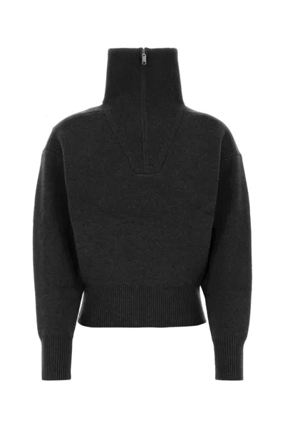Isabel Marant Étoile Isabel Marant Etoile Woman Charcoal Stretch Wool Blend Laranne Sweater In Grey