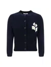 Isabel Marant Étoile Newton Cotton Blend Cardigan In Midnight