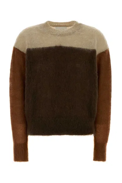 Isabel Marant Étoile Multicolor Mohair Blend Madeline Sweater In Brown