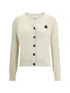 Isabel Marant Étoile Isabel Marant Etoile Melange Cream Cotton Blend Mona Cardigan In Neutral