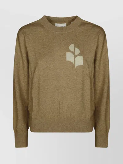 Isabel Marant Étoile Knitwear With Crew Neck And Graphic Detail In Brown