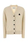 Isabel Marant Étoile Isabel Marant Etoile Melange Cream Cotton Blend Karina Cardigan In Yellow