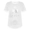 Isabel Marant Étoile Zewel Metallic Logo Slub Linen Graphic Tee In White