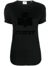 Isabel Marant Étoile Marant Etoile Koldi Logo Cotton T Shirt In Black