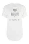 Isabel Marant Étoile Zewel Metallic Logo Slub Linen Graphic Tee