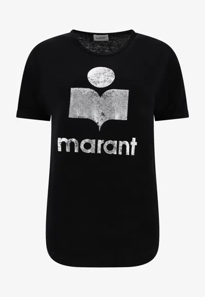 Isabel Marant Étoile Koldi Logo Print T-shirt In Black
