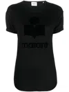 Isabel Marant Étoile Marant Etoile Zewel T Shirt With Flocked Logo In Black