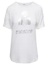 Isabel Marant Étoile Isabel Marant Etoile Koldi Logo Print Linen T-shirt In White