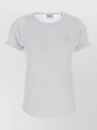 Isabel Marant Étoile Koldia Linen T Shirt Short Sleeves In White