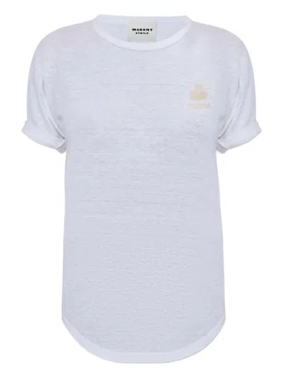 Isabel Marant Étoile Koldia Logo T-shirt In White