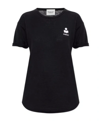 Isabel Marant Étoile Logo-detail T-shirt In Black
